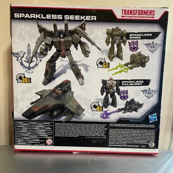 TRANSFORMERS WAR FOR CYBERTRON TRILOGY NETFLIX DECEPTICON SPARKLESS SEEKER NEW - Picture 2 of 8